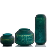 Vaso blu - verde: vasi in vetro satinato design EDG - CONFIG0096