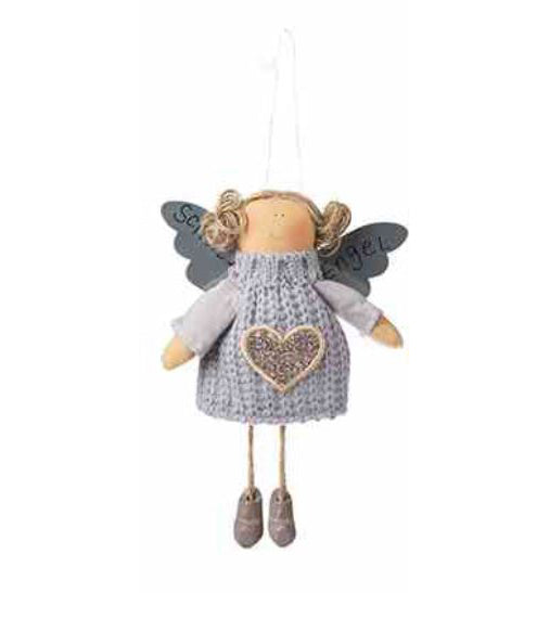 Angelo Custode da appendere con abito in lana grigio - 1213203-grigio