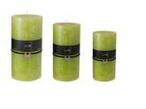 Candele verdi (verde mela) cilindriche: candele di cera colorate J Line - CONFIG0025