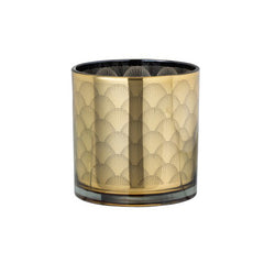 Portacandela Gatsby vetro oro - 95152-Oro