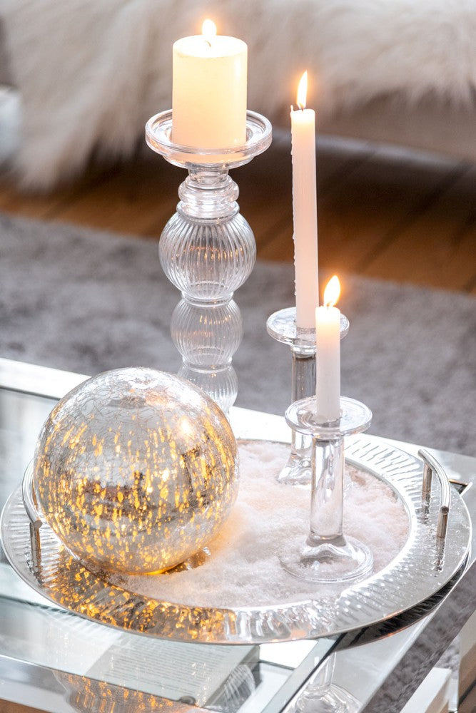 Candeliere Liscio in vetro trasparente - CONFIG0229