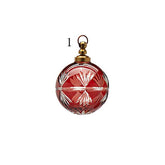 Addobbo Palla Cometa in Vetro Rosso Ø7,5 cm Mod.1 - EDG - Enzo De Gasperi