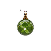 Addobbo Palla Cometa in Vetro Verde Ø7,5 cm Mod.5 - EDG - Enzo De Gasperi