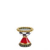 Portacandela Scacchi H15 D14 in poliresina – Decorazione natalizia elegante EDG Enzo De Gasperi