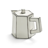 Teiera in Porcellana Bianco/Nero – Collezione Carte Blanche – Annebet Philips Per Serax