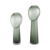 Vaso Adali Green | Vaso in vetro a forma di testa umana astratto - CONFIG0344