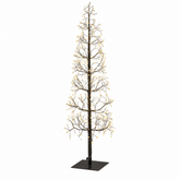 Albero LED Faggio Slim Nero EDG Enzo De Gasperi H 120 cm con illuminazione LED Flash IP44