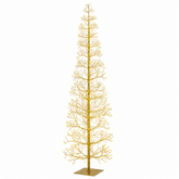 Albero LED Faggio Slim Oro EDG Enzo De Gasperi H 150 cm con MicroLED a luce calda e struttura sottile decorativa