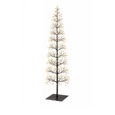 Albero LED Faggio Slim Nero EDG Enzo De Gasperi H 150 cm con MicroLED a luce calda