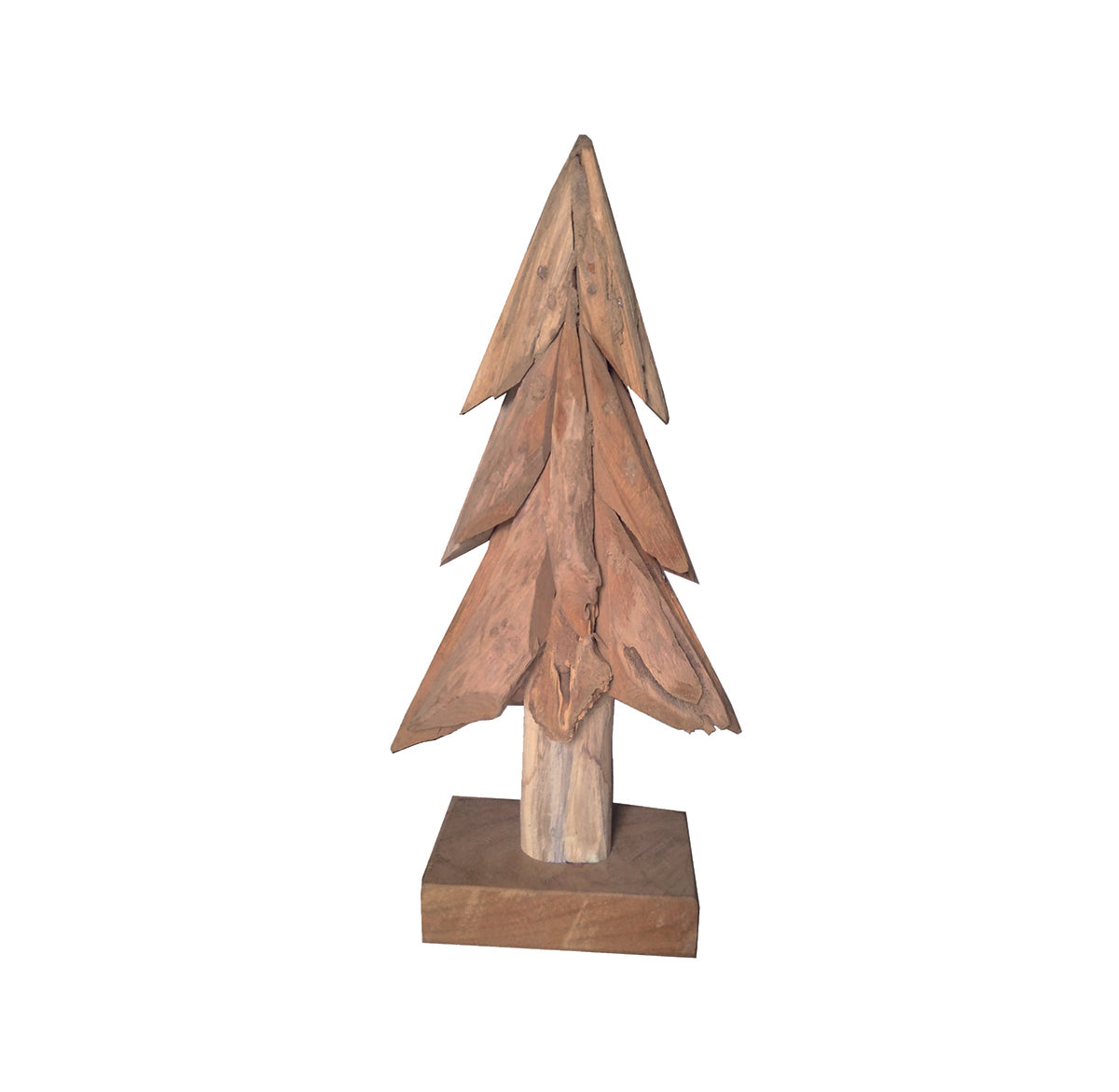 Albero di Natale in legno naturale di teak L - 692142
