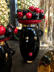 Alzata Viso Black : Alzatine in ceramica - CONFIG0191