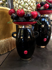 Alzata Viso Black : Alzatine in ceramica - CONFIG0191