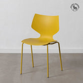 Amarillo - Sedia Impilabile in Polipropilene Giallo con Struttura in Metallo L43 X P42 X H79 CM - 606282