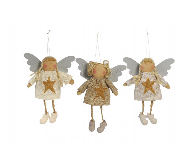 Angelo Custode da appendere con abito in cotone - CONFIG0371