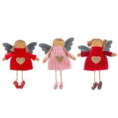 Angelo Custode da appendere con abito di lana - CONFIG0370