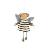 Angelo Custode da Appendere con Abito in Lana Righe Bianche H16 - 1224872-2