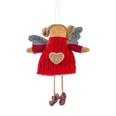 Angelo Custode da appendere con abito di lana Porpora - 1224890-porpora