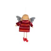 Angelo Custode da Appendere Codini con Abito in Lana Colorato H16 - 1236665-3