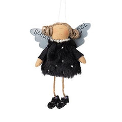 Angelo Custode da appendere pelliccia Nera con stelline - 1213205-nero