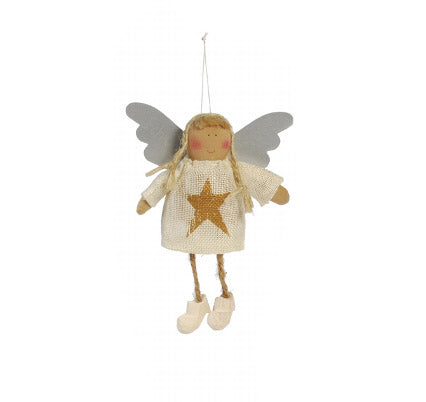 Angelo Custode da appendere con abito in cotone Bianco - 1156328-bianco