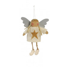 Angelo Custode da appendere con abito in cotone Bianco - 1156328-bianco