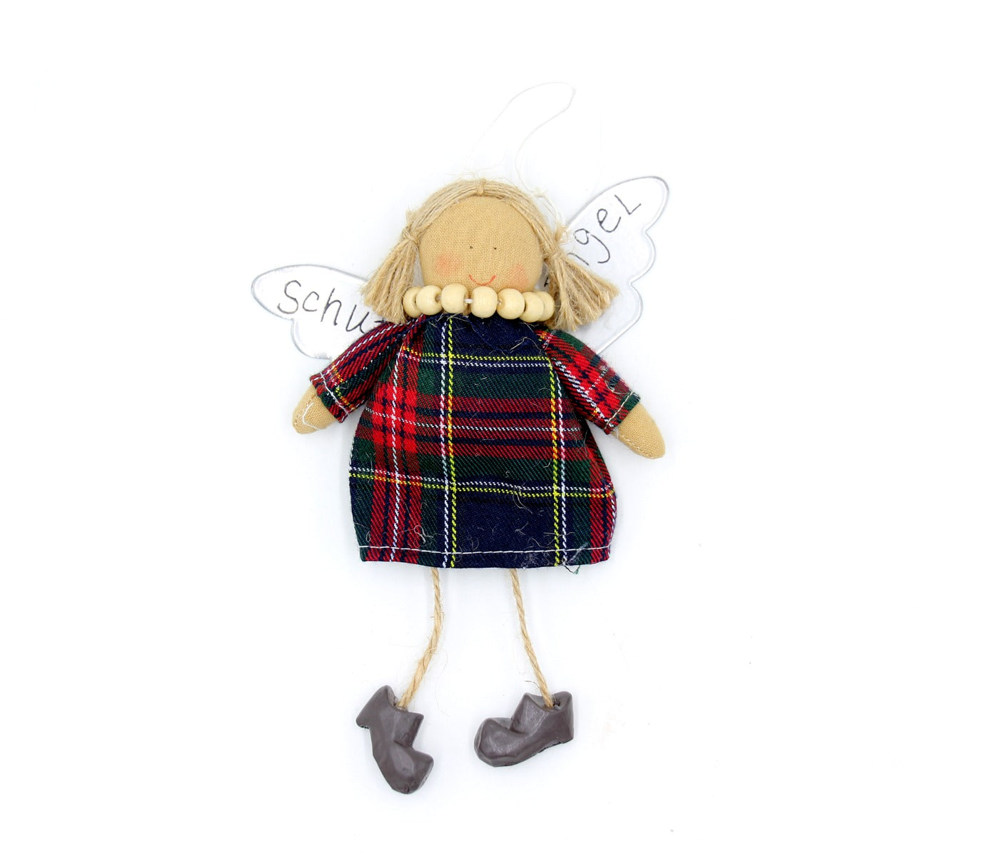 Angelo Custode da appendere con abito scozzese verde - 1201882-verde