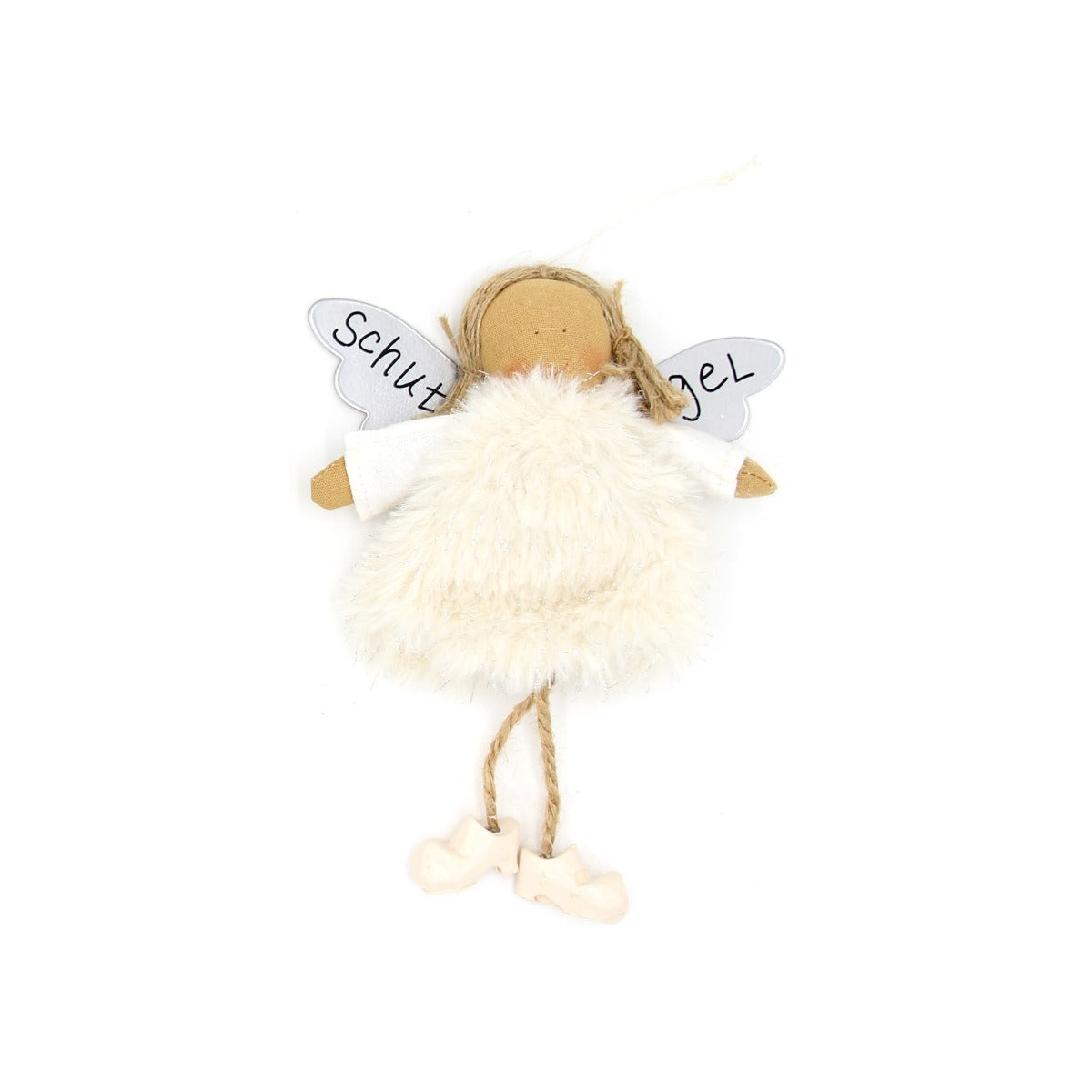 Angelo custode da appendere con pelliccia bianca - 1213204-bianco