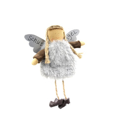 Angelo Custode da appendere con pelliccia grigia - 1213204-grigio