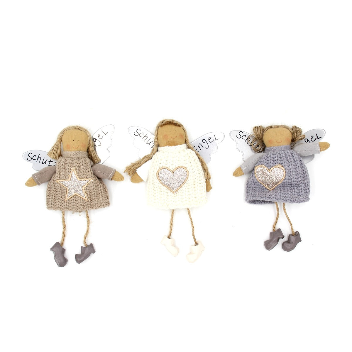 Angelo Custode da appendere con abito in lana - CONFIG0305