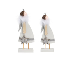 Angelo in legno con stella - CONFIG0299