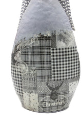 Angelo in metallo con stella LED Grigio H75 - 1201710