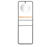 Appendiabiti con Specchio in Metallo Nero L56,90 X P15 X H171,90 CM - 105946