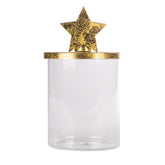 Barattolo con Tappo Portacandela Stella Oro H22 - 1237396
