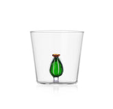 Ichendorf Milano Bicchiere Tumbler Cactus Con Fiore Ambra Collezione Desert Plants - 09352104