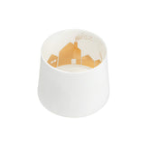 Bicchiere Porta Tealight Design In Porcellana Bianca Opaca City - 4990082