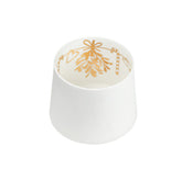Bicchiere Porta Tealight Design In Porcellana Bianca Opaca Vischio - 4990080
