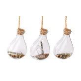 Bottiglia di vetro con glitter | Decoro natalizio da appendere - 1226167