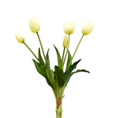 Bouquet tulipani bianchi Real Touch H40 - 214959,10