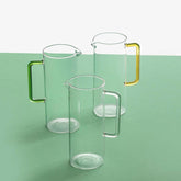 Brocca Tube in Vetro Trasparente con Manico colorato Ichendorf Milano - CONFIG0441