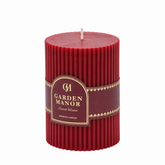 Candela Moccolo a Righe Bordeaux EDG Enzo De Gasperi H 10 cm Ø 7 cm Garden Manor Sweet Home