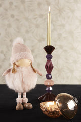 Shiny : Candela in sfera di vetro colore oro D8 - 612984