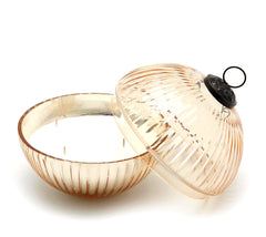 HalfShiny : Candela in sfera di vetro rigato oro D13 - 612995,09