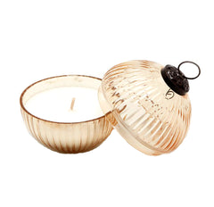 HalfShiny : Candela in sfera di vetro rigato oro D8 - 612994,09