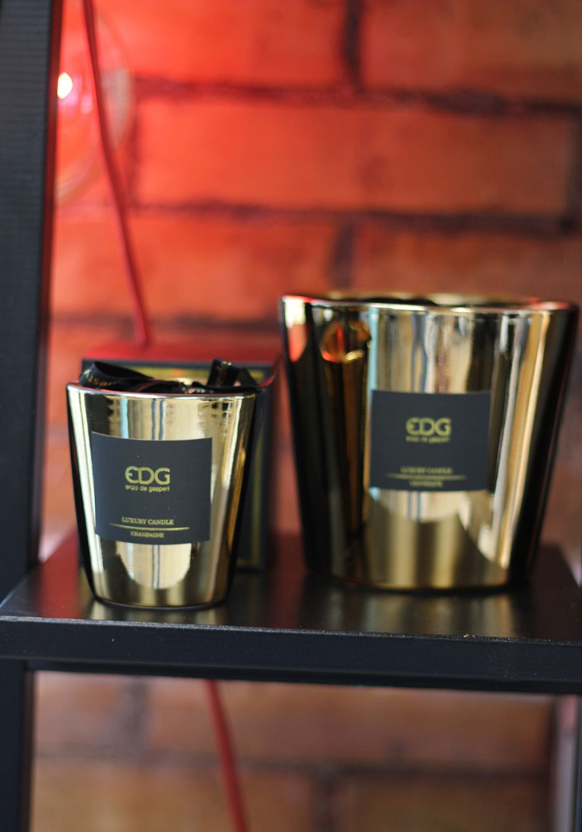 Mirror - Candela profumata in vetro colore oro H12 - 613187,01