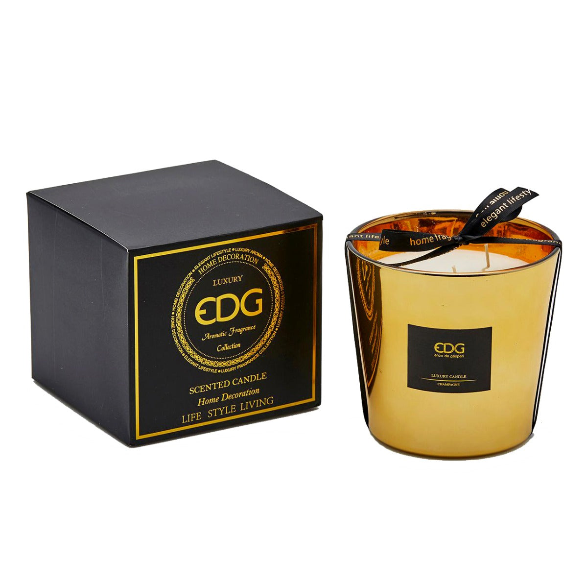 Mirror - Candela profumata in vetro colore oro H12 - 613187,01