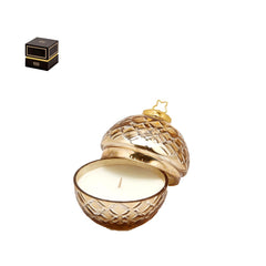 Candela in sfera di vetro molato oro Ø8 - 613678