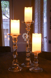 Candeliere Eos: candelabri in vetro trasparente EDG - CONFIG0027