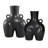 Vaso Casty Black | Vaso fianchi di donna in ceramica nera - CONFIG0345
