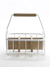 Cestello portabottiglie da 6 in legno e ferro bianco Serax - B7214342