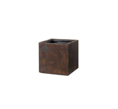 Vaso Cubo Rust Corten H40 : Vasi di design da esterno - 099717